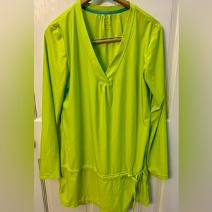 Athleta Top - Lime Green Long Sleeve V-Neck